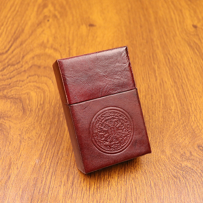 Top layer cowhide genuine leather cigarette case