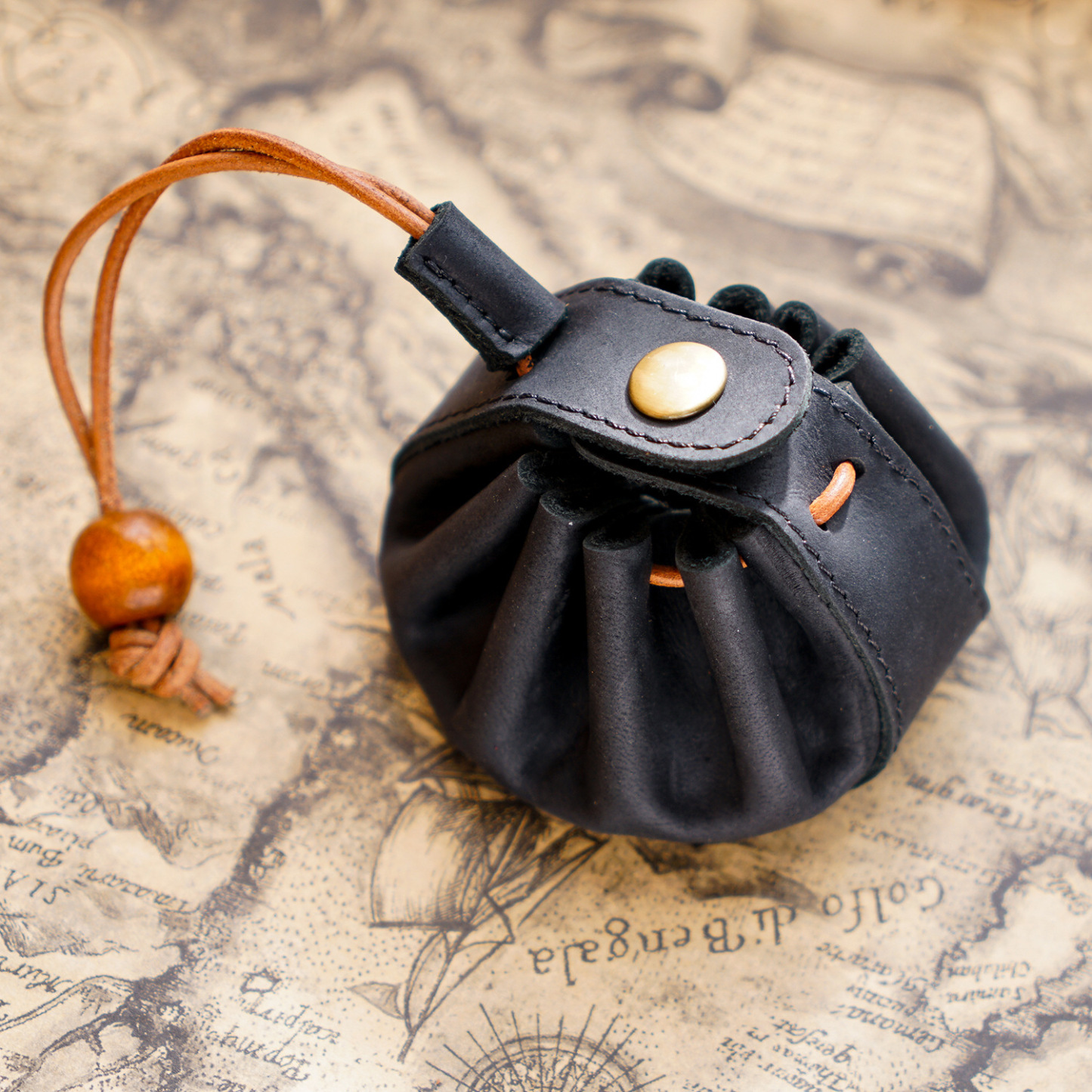 Handmade cowhide coin purse