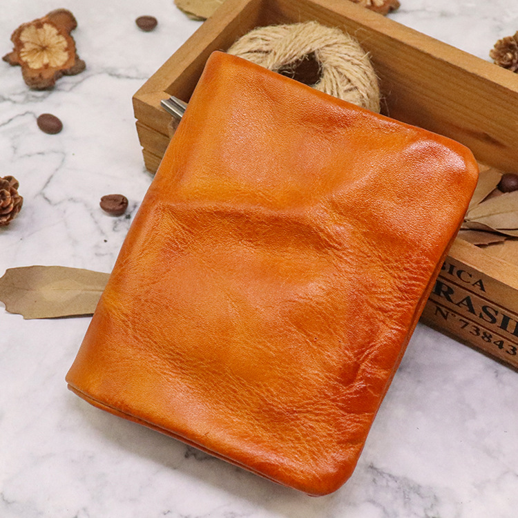 Handmade cowhide wallet vintage wallet