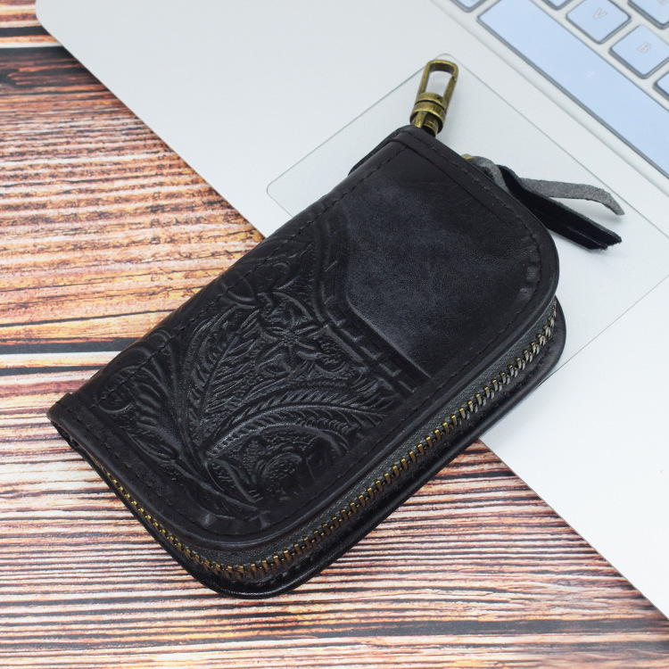 American style hand-embossed key bag