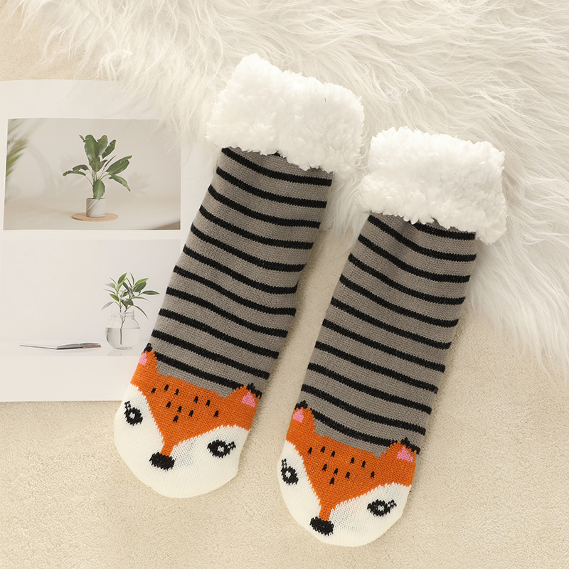 🔥Early Christmas SALE🔥Ultra-thick Cashmere Slipper Home Socks-animal