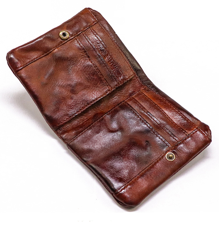 Handmade cowhide wallet vintage wallet