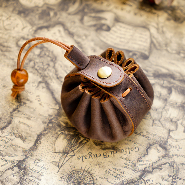 Handmade cowhide coin purse