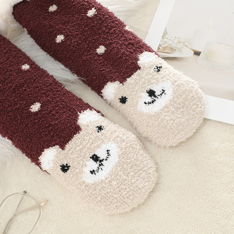 🔥Early Christmas SALE🔥Ultra-thick Cashmere Slipper Home Socks-Love Dots