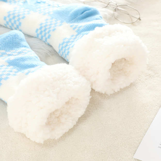 🔥Early Christmas SALE🔥Ultra-thick Cashmere Slipper Home Socks-Plaid pattern