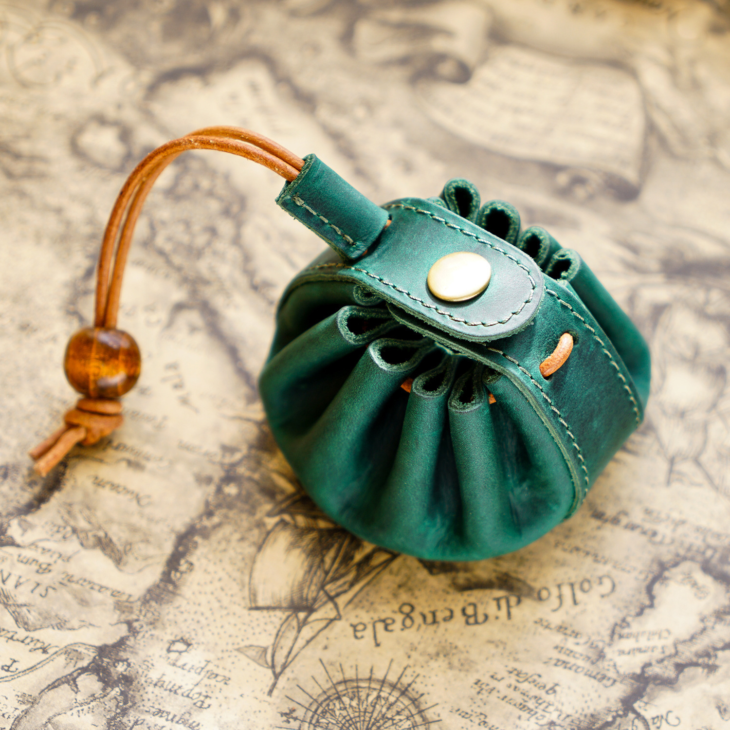 Handmade cowhide coin purse