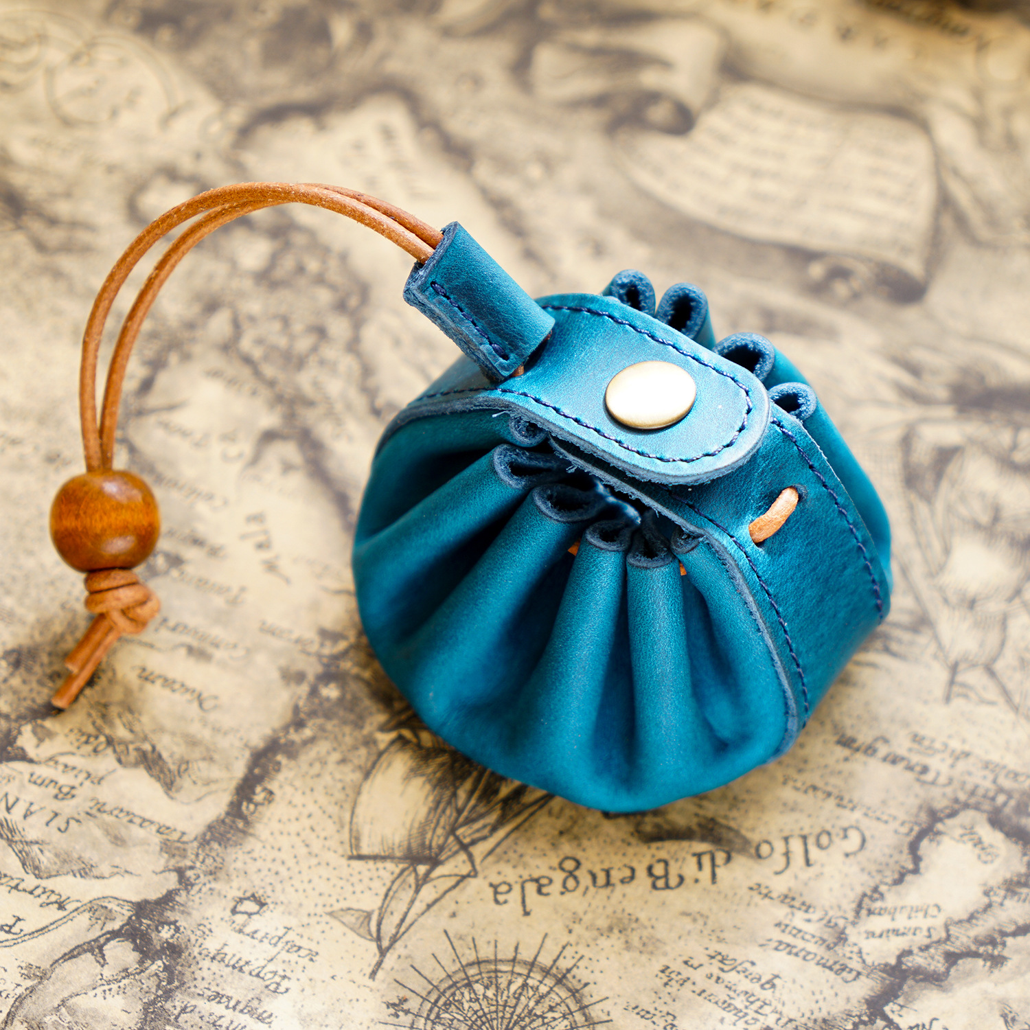 Handmade cowhide coin purse