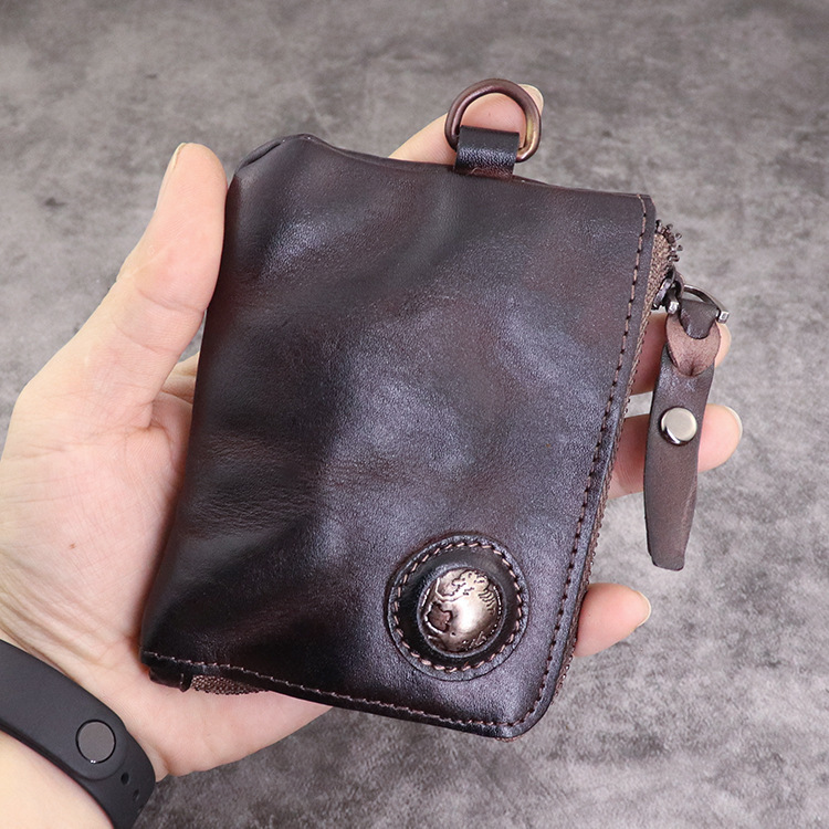 New vintage cowhide wallet coin purse