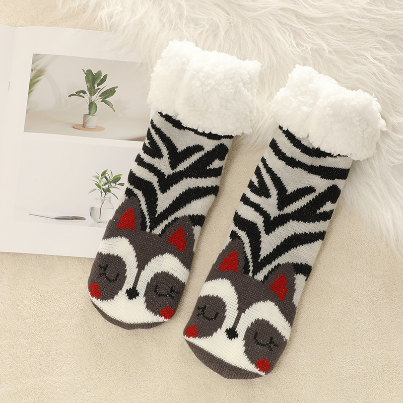 🔥Early Christmas SALE🔥Ultra-thick Cashmere Slipper Home Socks-animal