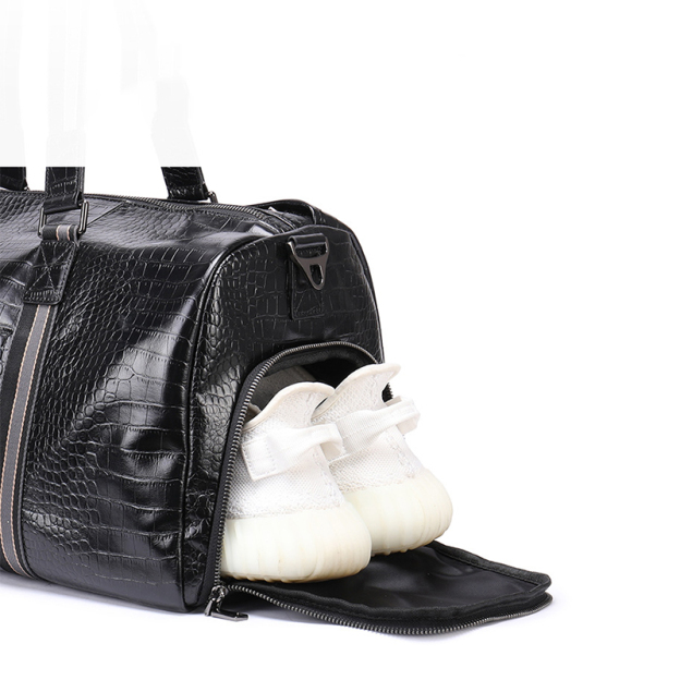 Men's Travel Cowhide Top Layer Fitness Bag