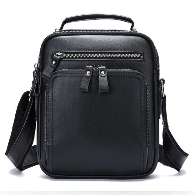 Men's Bag Multi Functional Cowhide Leather Crossbody Bag