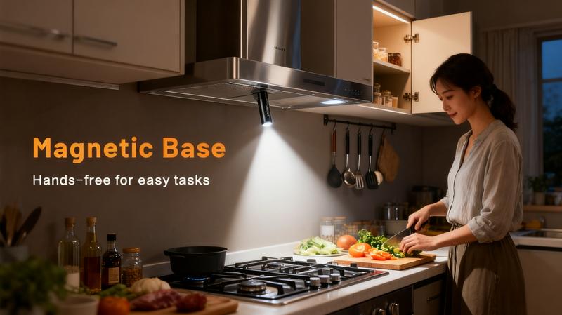 🔦Pocket Rechargeable EDC Flashlight: Mini Keychain Light with Fire Starter & Window Breaker