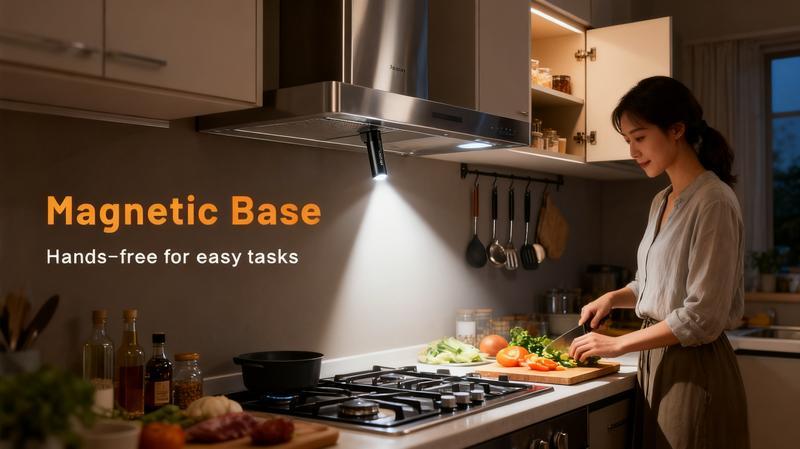 🔦Pocket Rechargeable EDC Flashlight: Mini Keychain Light with Fire Starter & Window Breaker