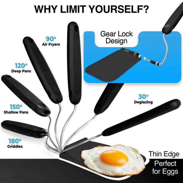 Adjustable Angle PPSU Spatula -A must have kitchen gadget!🍳