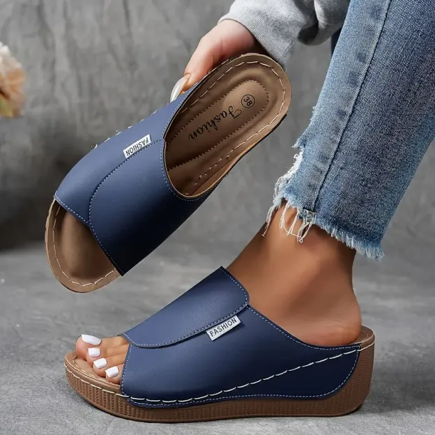 🔥HOT SALE -50% OFF🔥 Comfortable Arch Support Slides - Women's Solid Color Sandals - Breathable