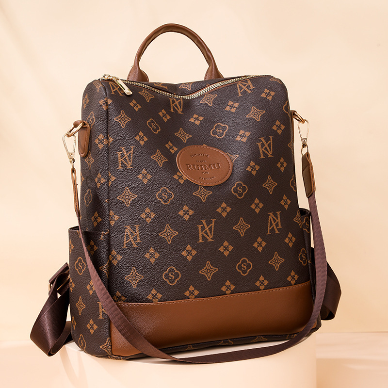 Soft Leather Anti-theft Large Capacity Work Travel Backpack