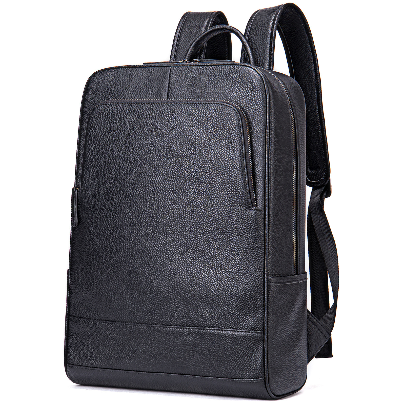 15.6 Inch Computer Bag Tree Paste Leather Top Layer Leather Backpack