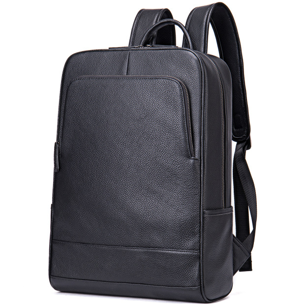 15.6 Inch Computer Bag Tree Paste Leather Top Layer Leather Backpack