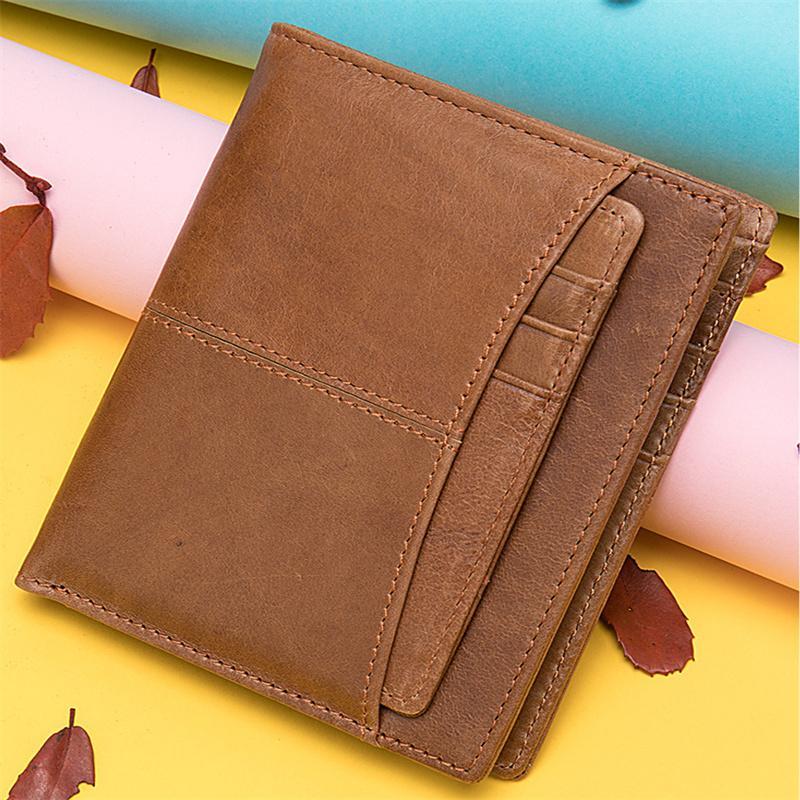 Men's Retro Style Casual Multi-Card Leather Mini Wallet