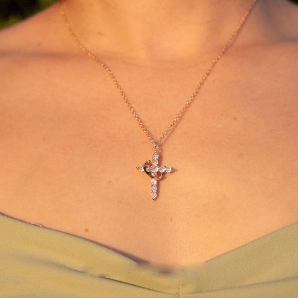 Crown Cross Faith Necklace