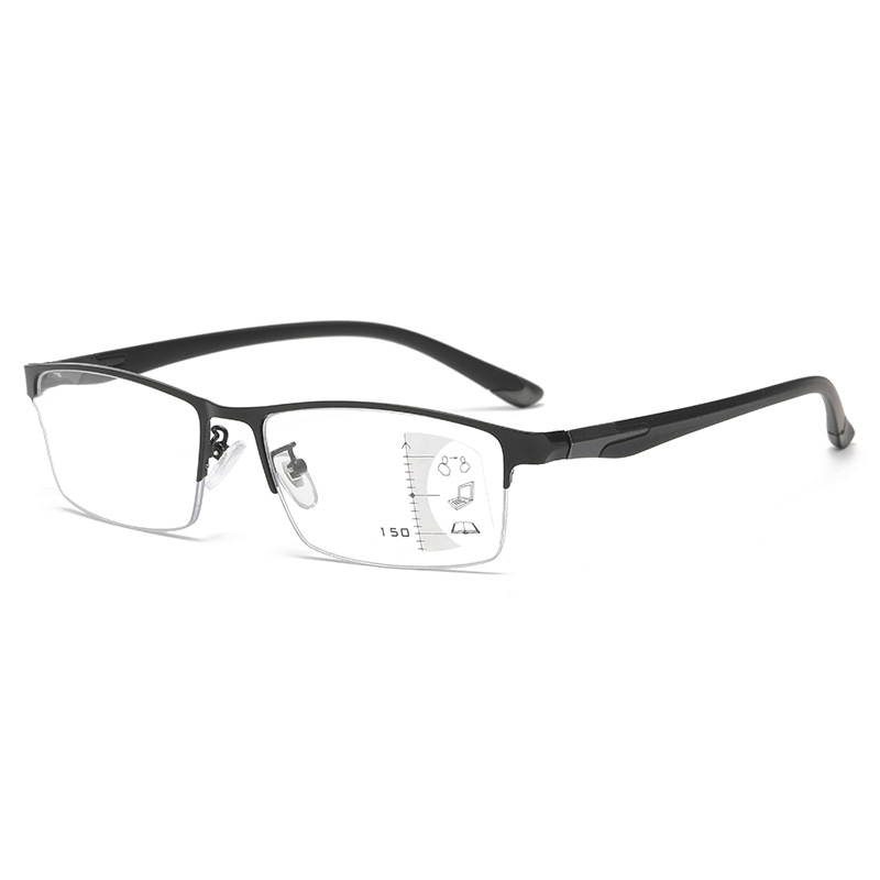 METAL ULTRA-LIGHT HALF-FRAME PHOTOCHROMIC MULTIFOCAL GLASSES