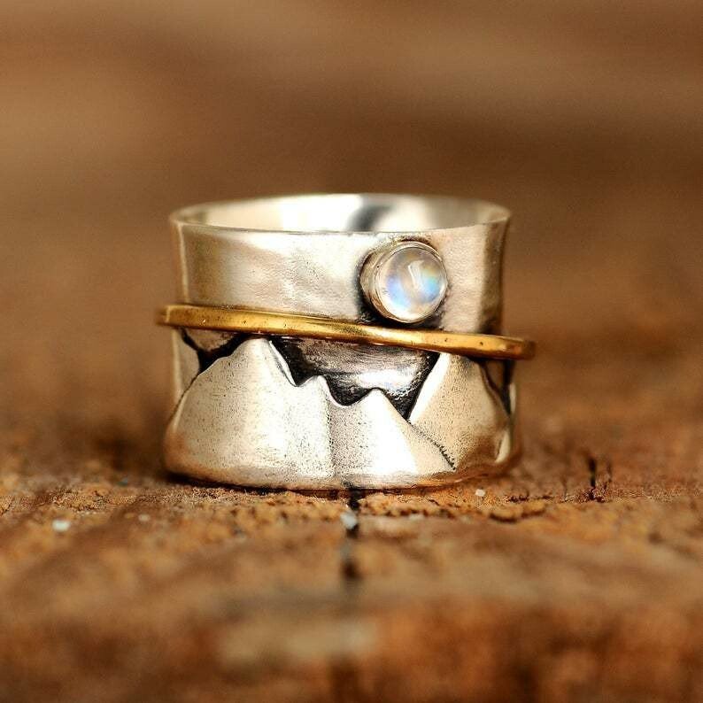 Vintage Valley Golden Circle Moonstone Ring