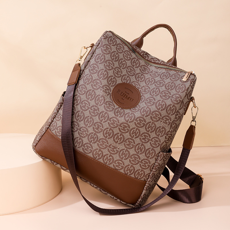 Soft Leather Anti-theft Large Capacity Work Travel Backpack