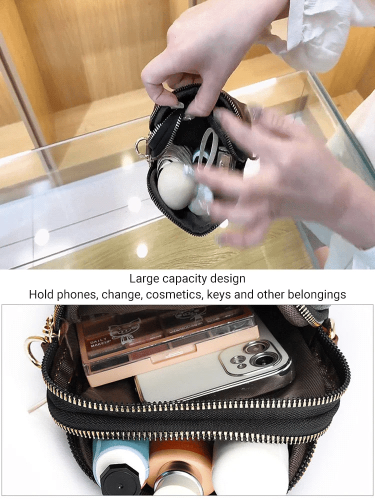 New lychee grain leather phone bag