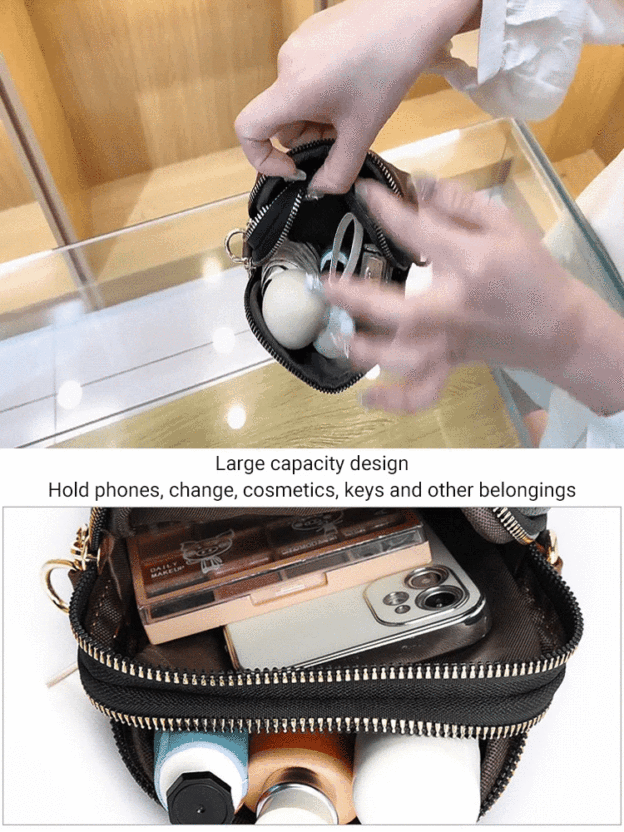 New lychee grain leather phone bag