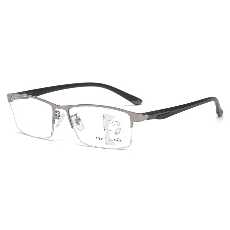 METAL ULTRA-LIGHT HALF-FRAME PHOTOCHROMIC MULTIFOCAL GLASSES