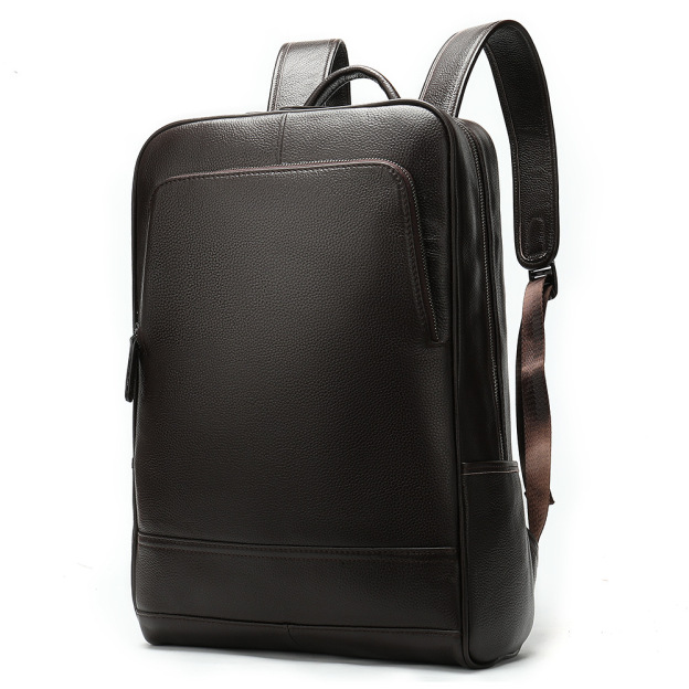 15.6 Inch Computer Bag Tree Paste Leather Top Layer Leather Backpack