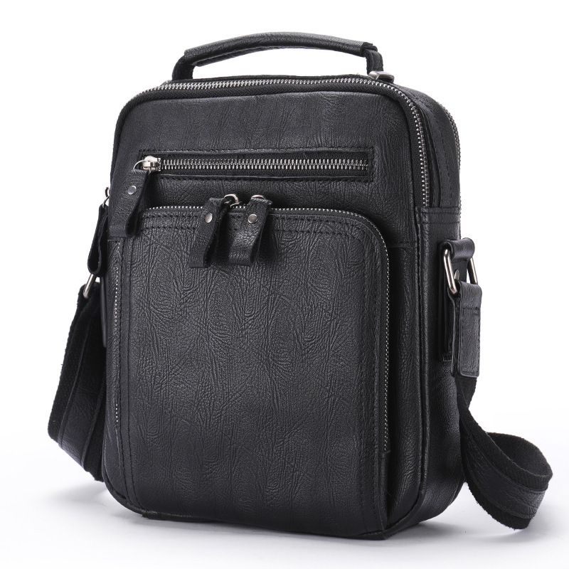 Men's Bag Multi Functional Cowhide Leather Crossbody Bag