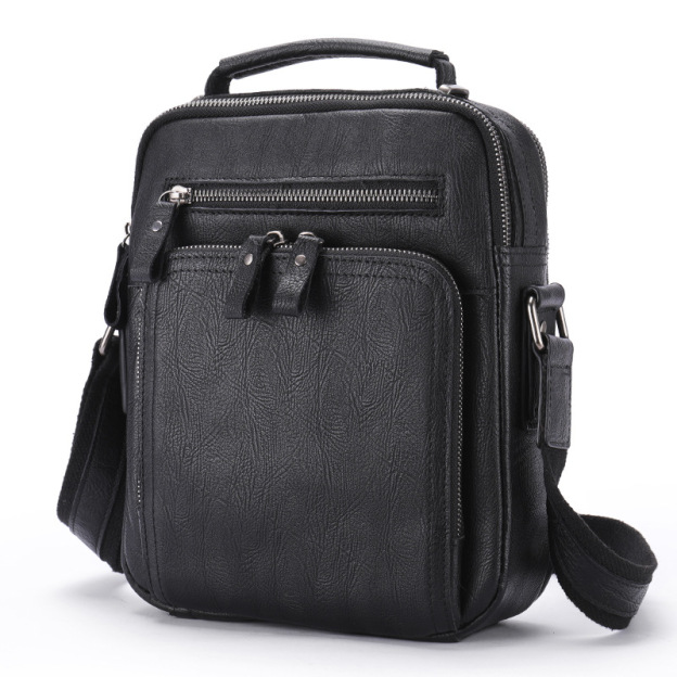 Men's Bag Multi Functional Cowhide Leather Crossbody Bag