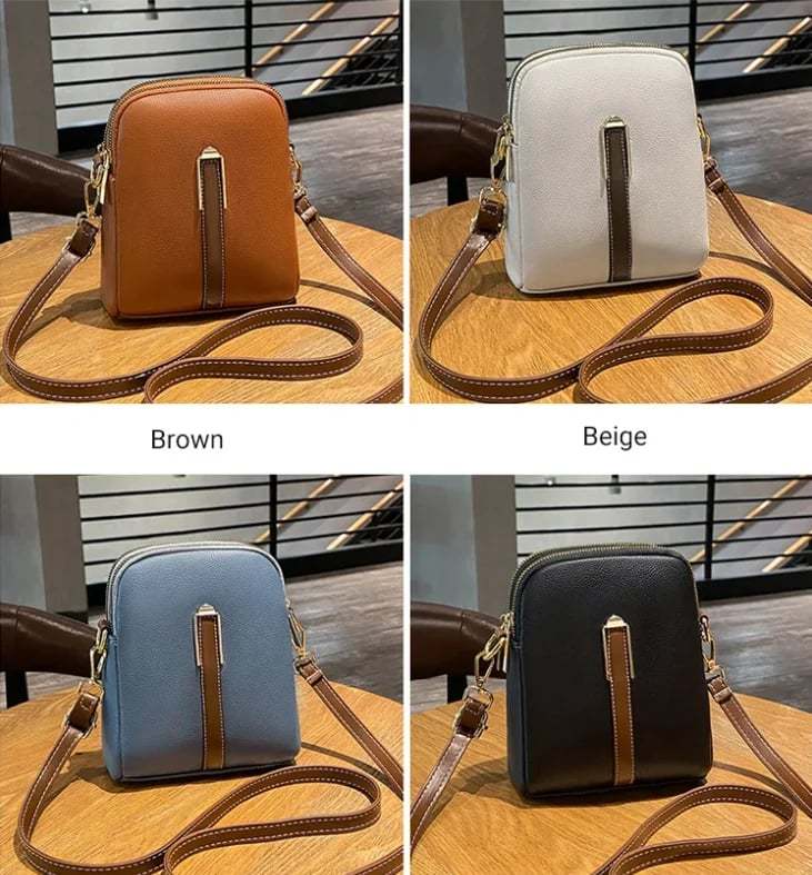 New lychee grain leather phone bag