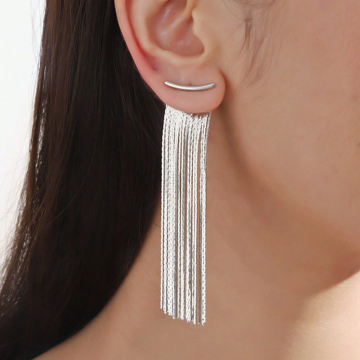 Stylish Metal Tassel Earrings