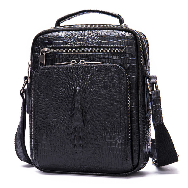 Men's Bag Multi Functional Cowhide Leather Crossbody Bag