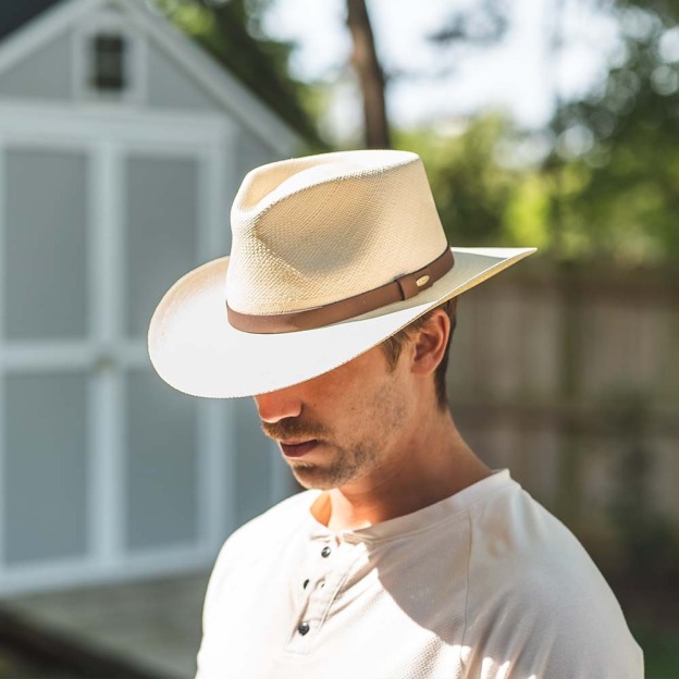 Albuquerque | Handmade Panama Outback Hat - Natural