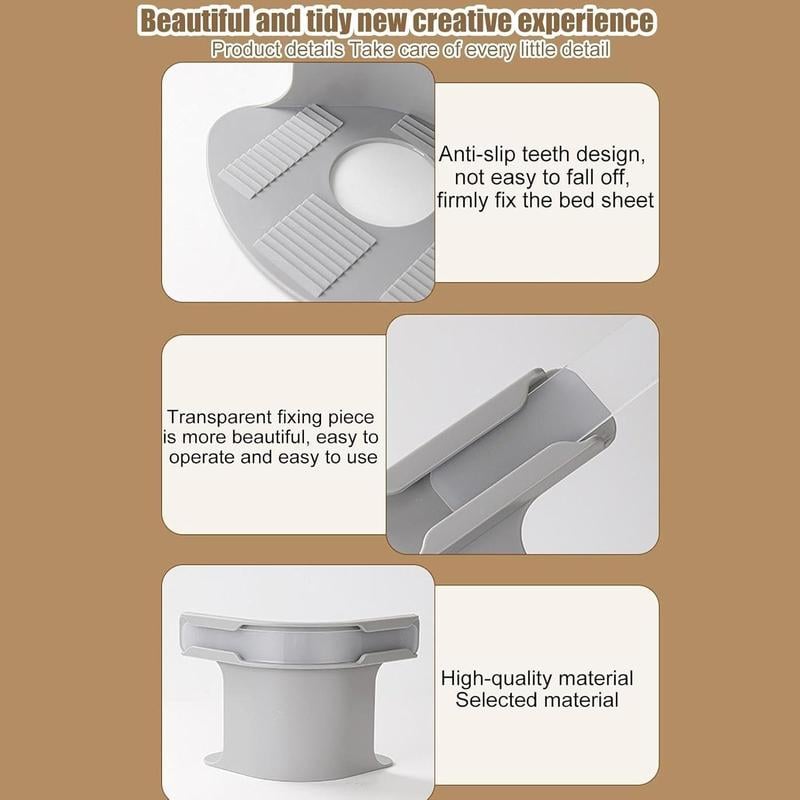 Product Introduction of Bed Sheet Grippers, 4 Counts/set Non-slip Sheet Holders, Durable Bedding Accessories for Fitted Sheets, Mattress Pads, and Waterproof Covers 6