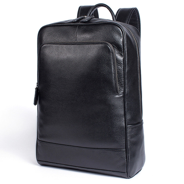 15.6 Inch Computer Bag Tree Paste Leather Top Layer Leather Backpack