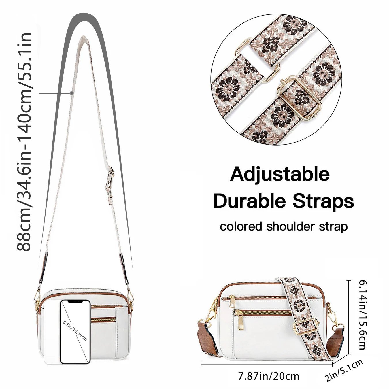 🔥Handmade Colorful Straps Crossbody Leather Bags & Purse💖