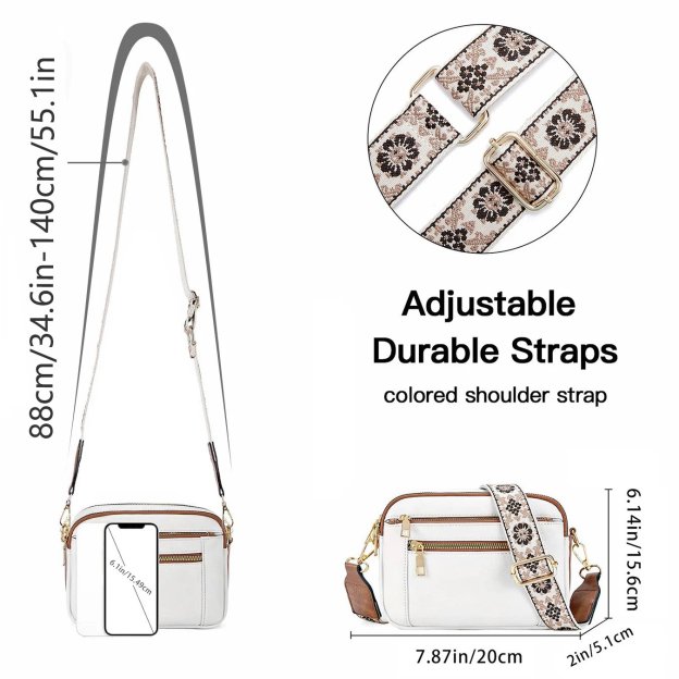 🔥Handmade Colorful Straps Crossbody Leather Bags & Purse💖