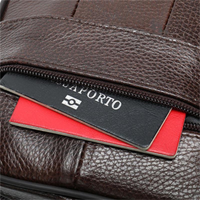Men's Leather Contrast Design Folded Wallet