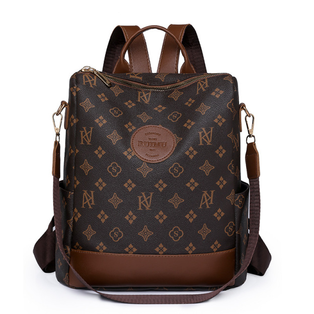 Soft Leather Anti-theft Large Capacity Work Travel Backpack