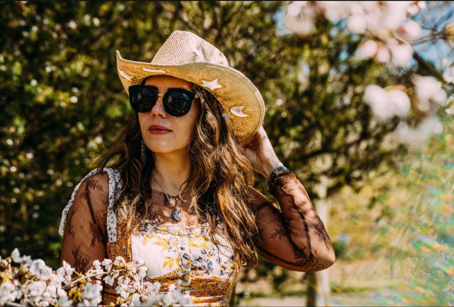 🔥Suncatcher Cowgirl Straw Prism Hat