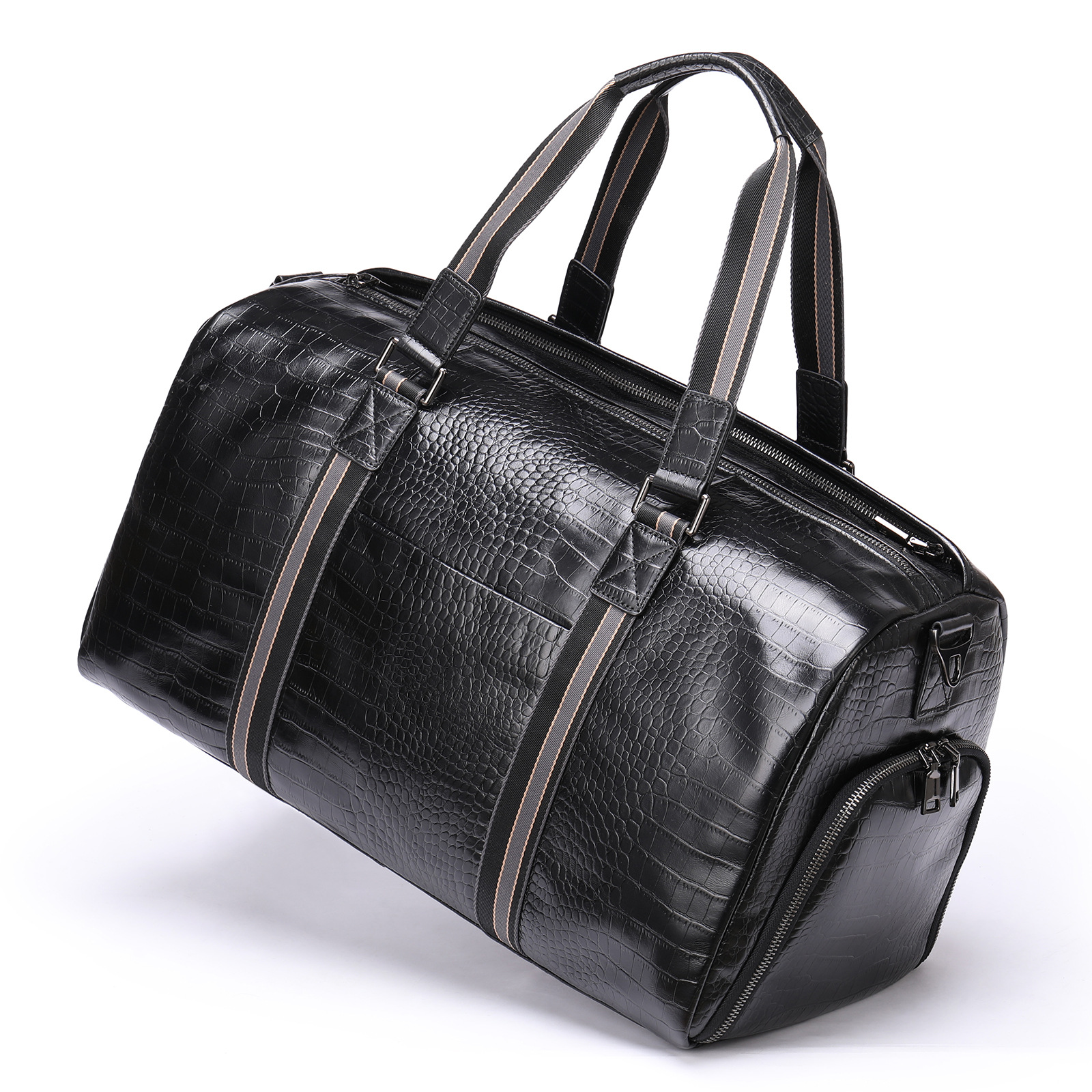 Men's Travel Cowhide Top Layer Fitness Bag