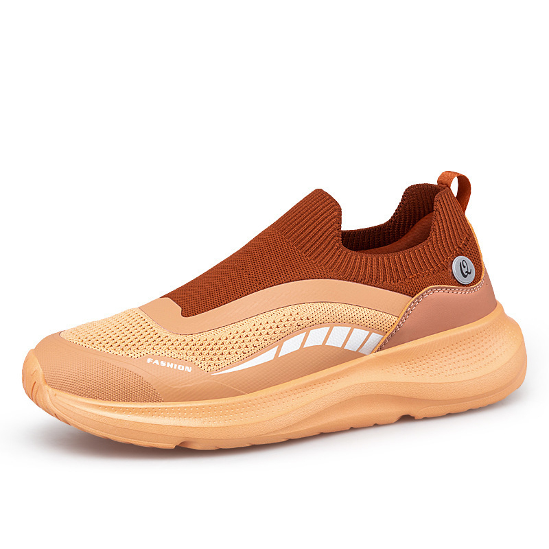 Mesh breathable thick-soled cushioned walking shoes