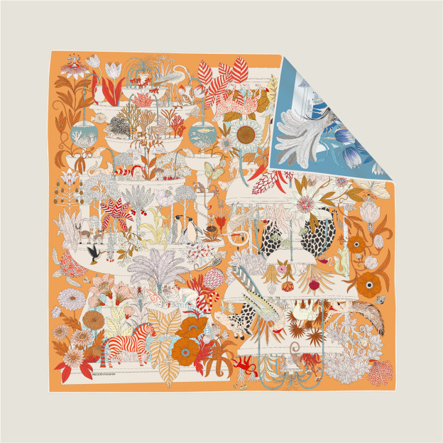 Animal Paradise Double-Sided Silk Scarf