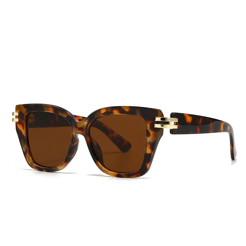 Stylish retro square flat-top sunglasses
