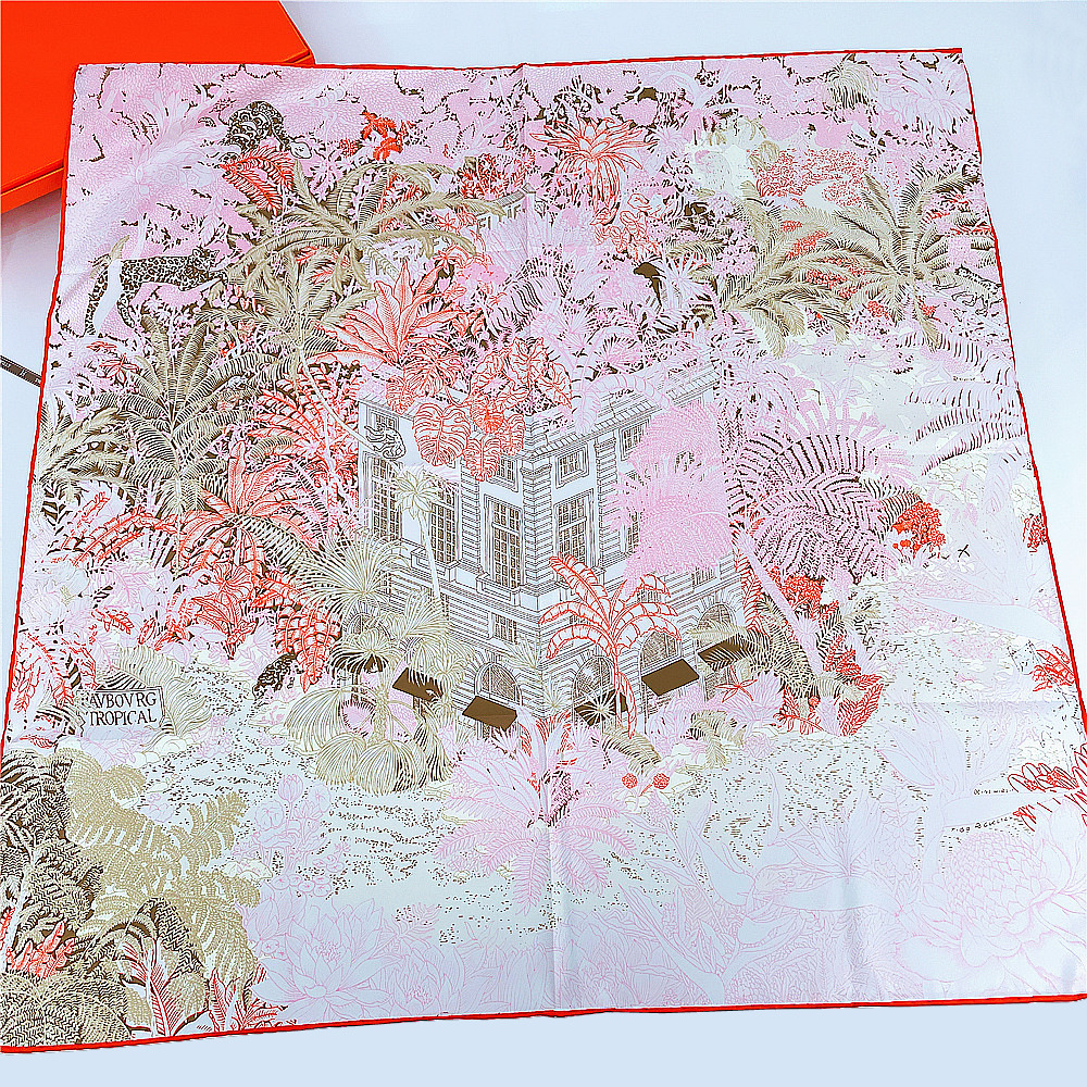 Jungle Garden Square Silk Scarf