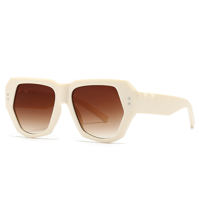 Retro sunglasses with butterfly rivets
